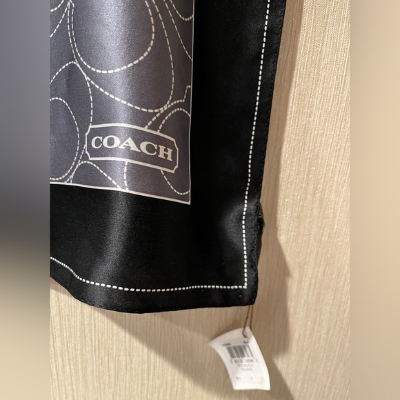 COACH 100% Silk Charmeuse Square Scarf w/Large Signature “C” Allover Print - Picture 3 of 12